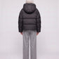 Cropped Velvet Hooded Puffer Jacket