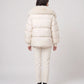 Short Puffer Jacket with Large Faux Fur Shawl Collar