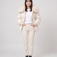 Short Puffer Jacket with Large Faux Fur Shawl Collar
