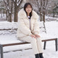 Short Puffer Jacket with Large Faux Fur Shawl Collar