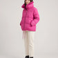 Short Puffer Jacket with Large Faux Fur Shawl Collar