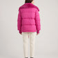 Short Puffer Jacket with Large Faux Fur Shawl Collar