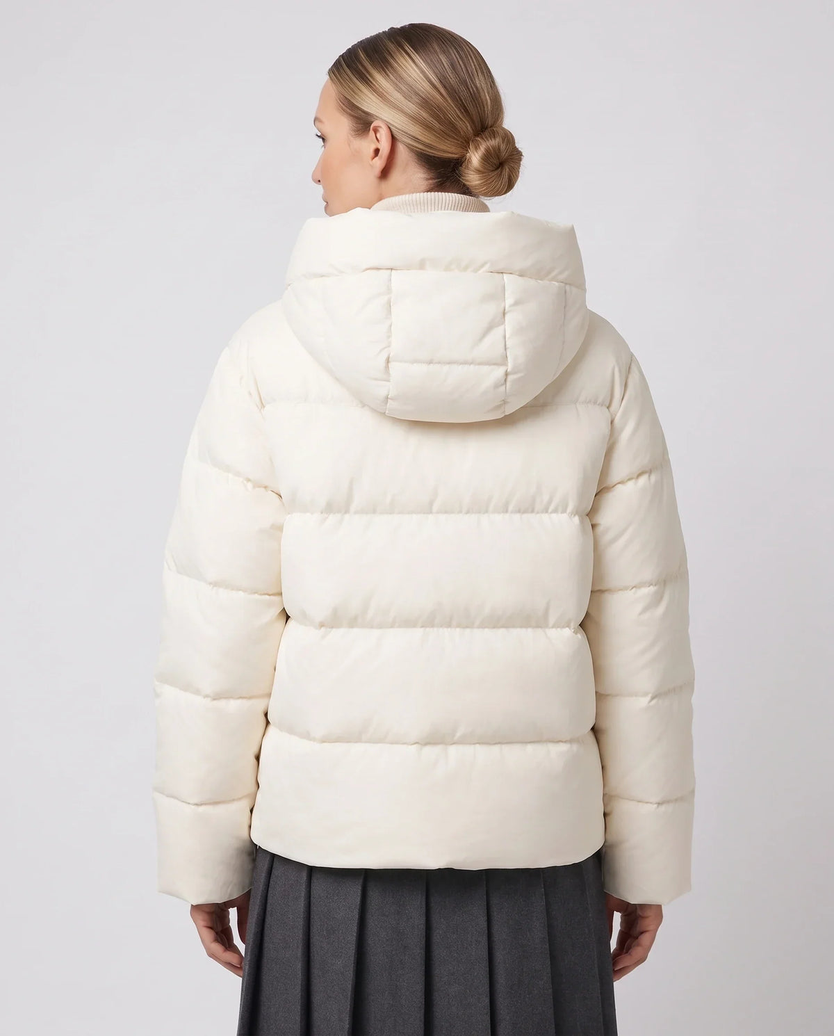 Short Oversized Puffer Jacket with Large Hood