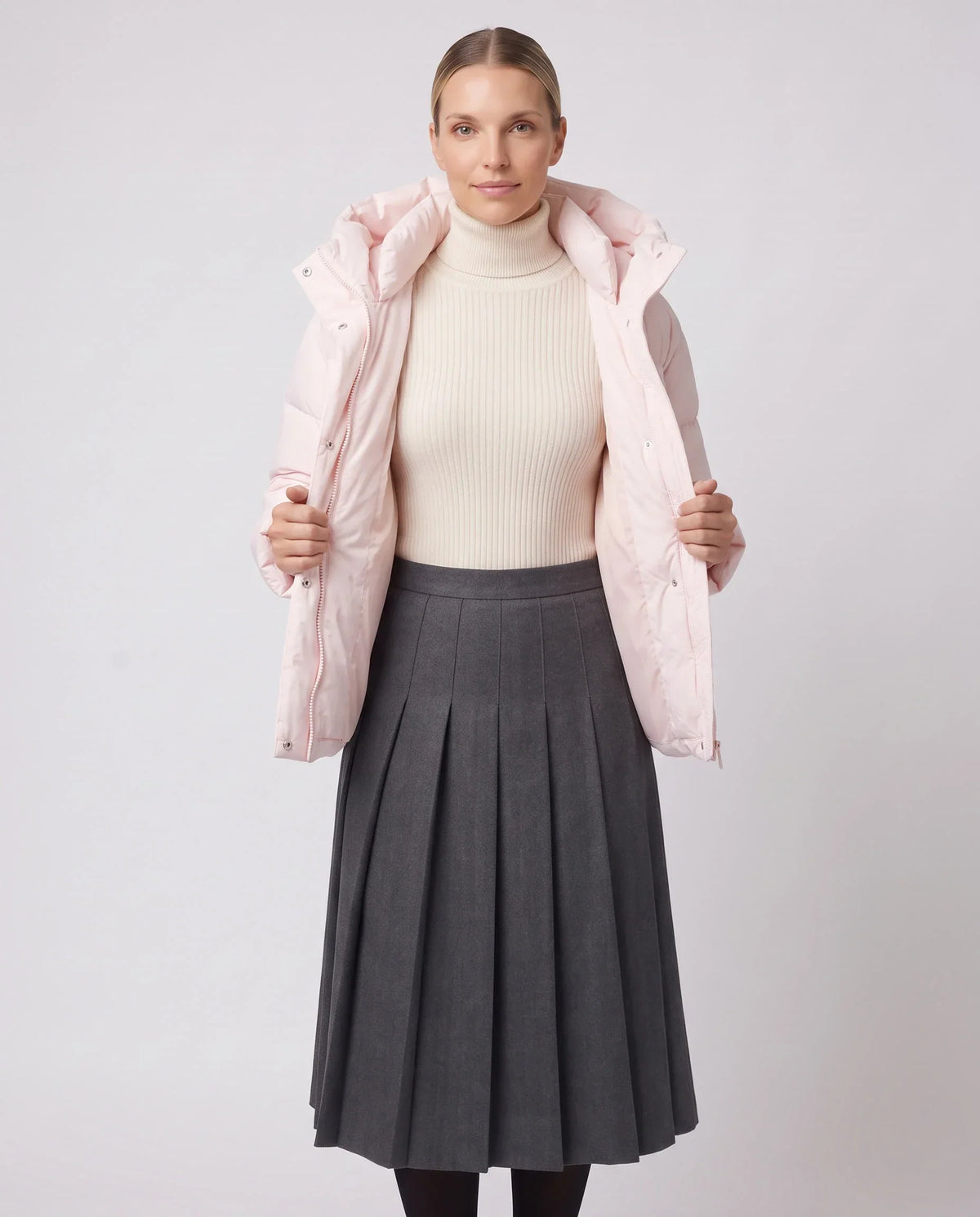 Short Oversized Puffer Jacket with Large Hood