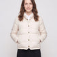 Short Lightweight Puffer Jacket with Brass Poppers