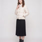 Short Lightweight Puffer Jacket with Brass Poppers
