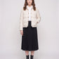 Short Lightweight Puffer Jacket with Brass Poppers