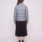 Short Lightweight Puffer Jacket with Brass Poppers