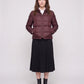 Short Lightweight Puffer Jacket with Brass Poppers