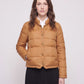 Short Lightweight Puffer Jacket with Brass Poppers