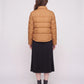 Short Lightweight Puffer Jacket with Brass Poppers