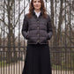 Short Lightweight Puffer Jacket with Brass Poppers