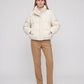 Short Knit Puffer Jacket with Funnel Collar