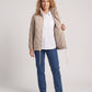 Short Quilted Jacket with Knitted Sleeves