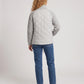 Short Quilted Jacket with Knitted Sleeves