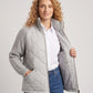 Short Quilted Jacket with Knitted Sleeves