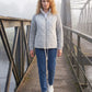 Short Quilted Jacket with Knitted Sleeves