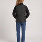 Short Quilted Jacket with Knitted Sleeves