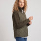 Short Quilted Jacket with Knitted Sleeves
