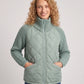 Short Quilted Jacket with Knitted Sleeves