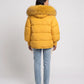 Short Oversized Puffer Jacket with Faux Fur Hood