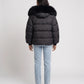 Short Oversized Puffer Jacket with Faux Fur Hood