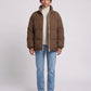 Short Oversized Puffer Jacket with Contrast Zip