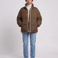 Short Oversized Puffer Jacket with Contrast Zip