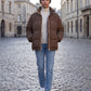 Short Oversized Puffer Jacket with Contrast Zip