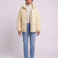 Short Oversized Puffer Jacket with Contrast Zip