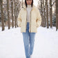 Short Oversized Puffer Jacket with Contrast Zip