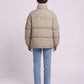 Short Oversized Puffer Jacket with Contrast Zip