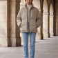 Short Oversized Puffer Jacket with Contrast Zip