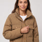 Short Workwear-Style Puffer Jacket with Chest Pockets