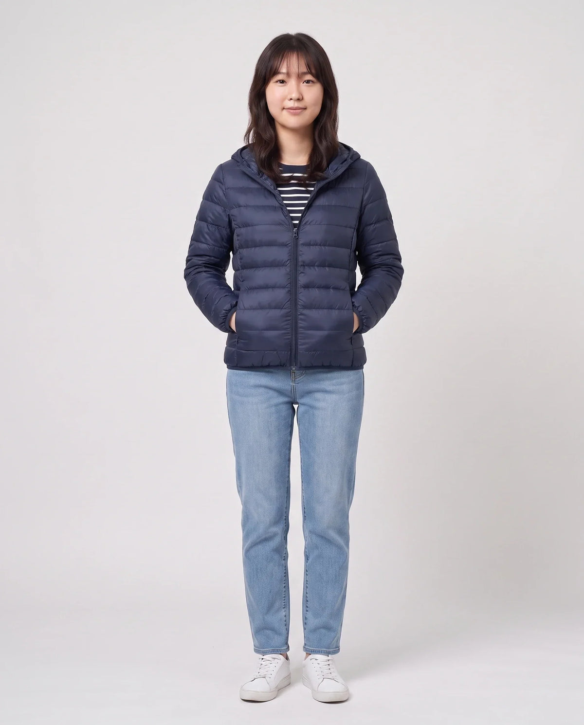 Short Ultra-Lightweight Hooded Puffer Jacket