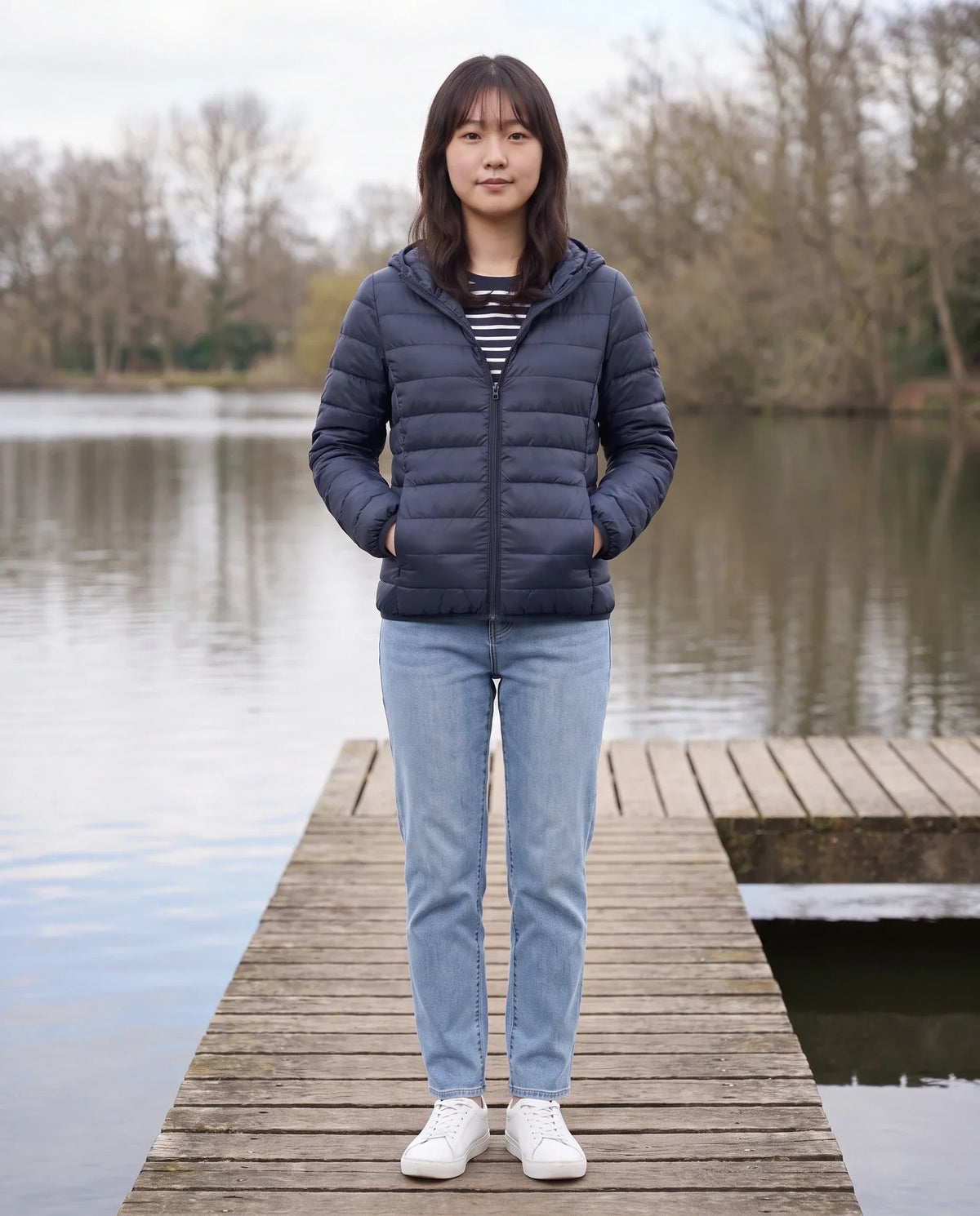 Short Ultra-Lightweight Hooded Puffer Jacket