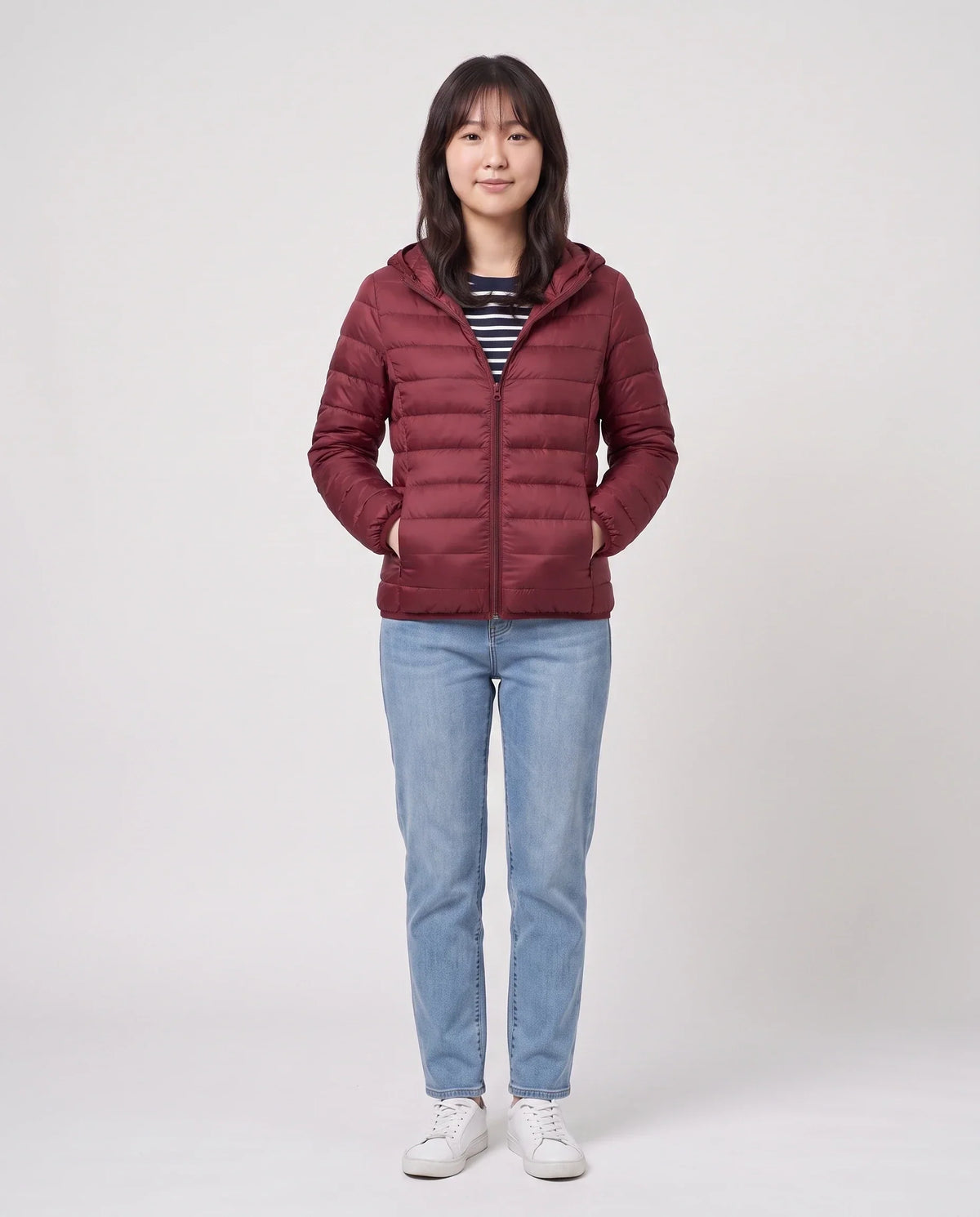 Short Ultra-Lightweight Hooded Puffer Jacket