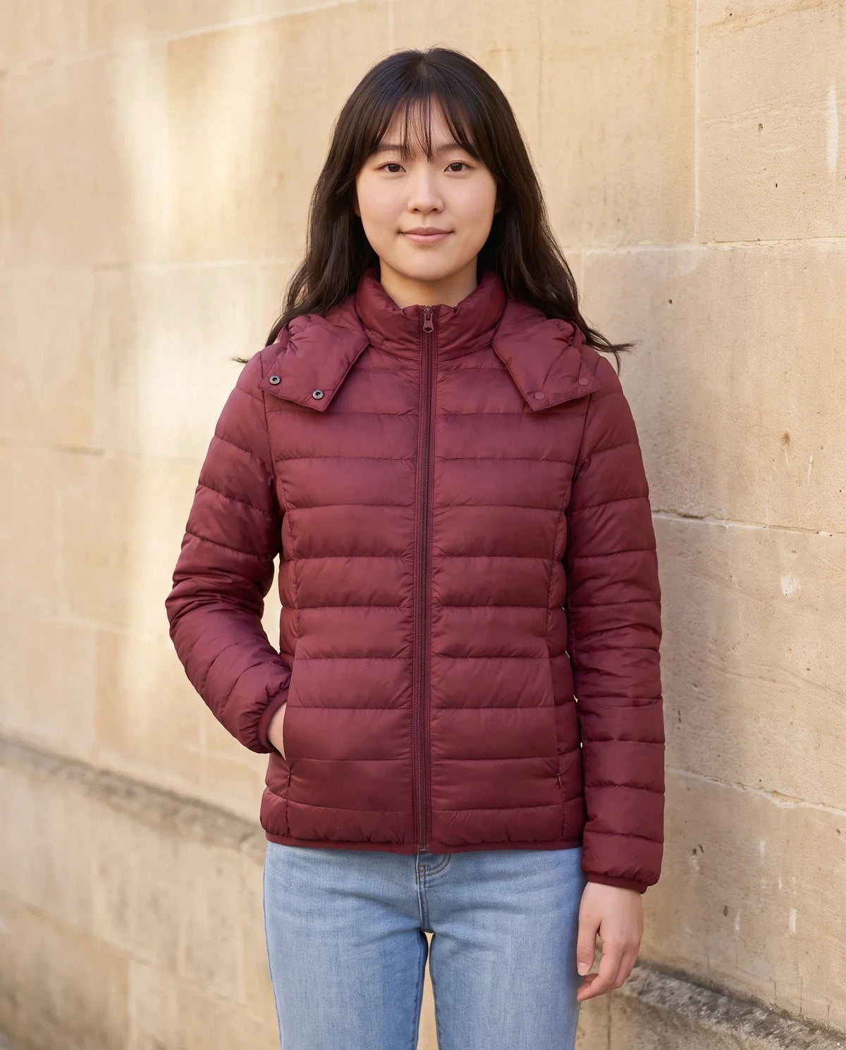Short Ultra-Lightweight Hooded Puffer Jacket