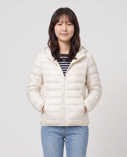 Short Ultra-Lightweight Hooded Puffer Jacket