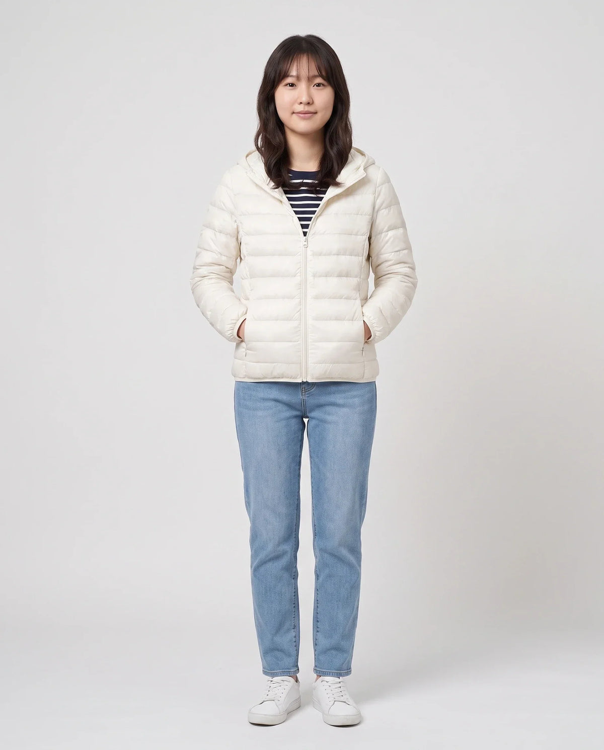 Short Ultra-Lightweight Hooded Puffer Jacket