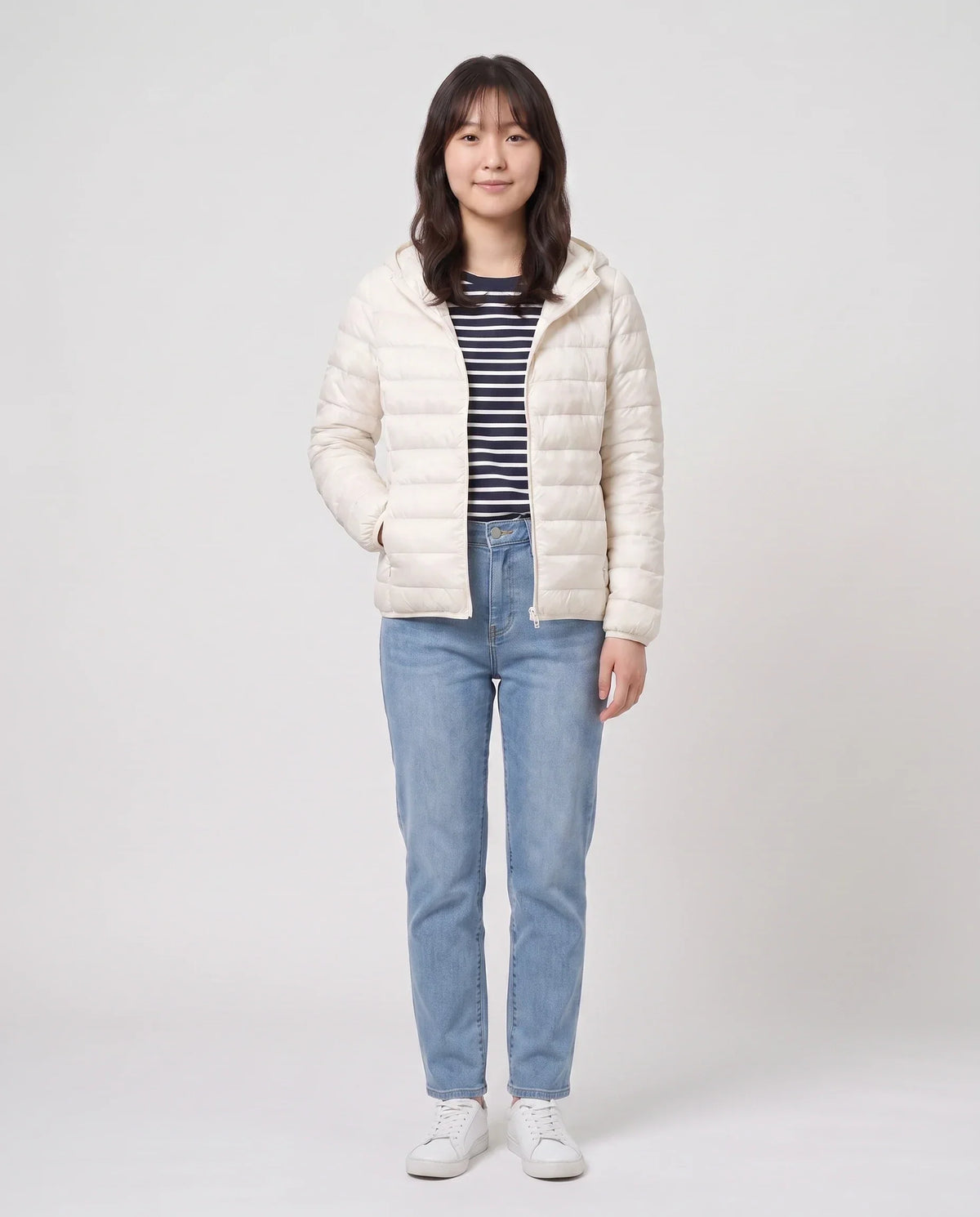 Short Ultra-Lightweight Hooded Puffer Jacket