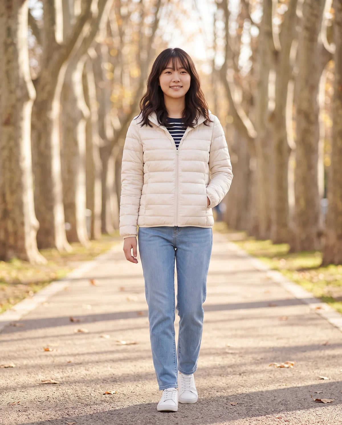 Short Ultra-Lightweight Hooded Puffer Jacket