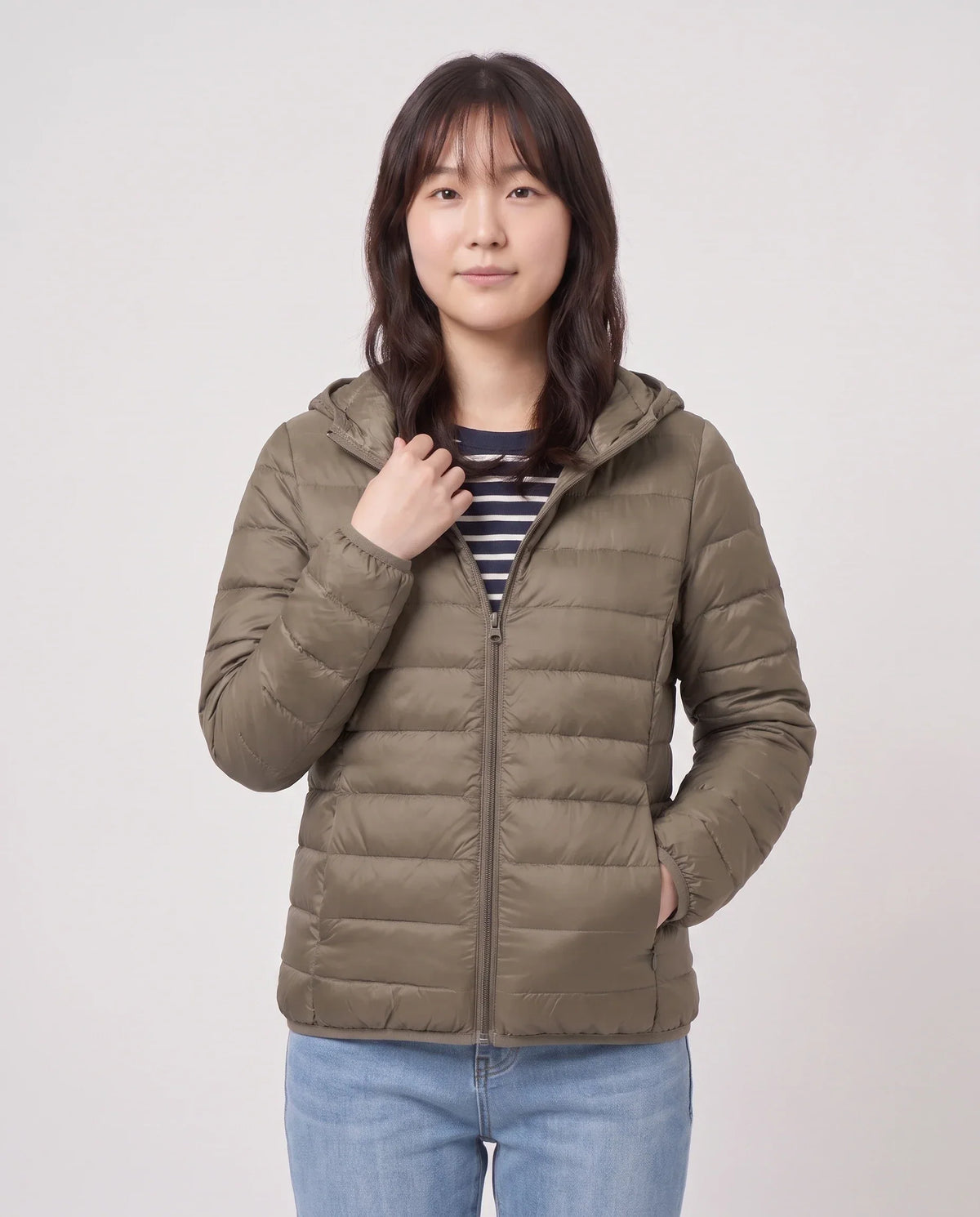 Short Ultra-Lightweight Hooded Puffer Jacket