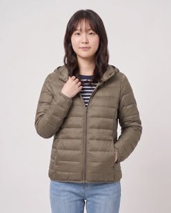Short Ultra-Lightweight Hooded Puffer Jacket