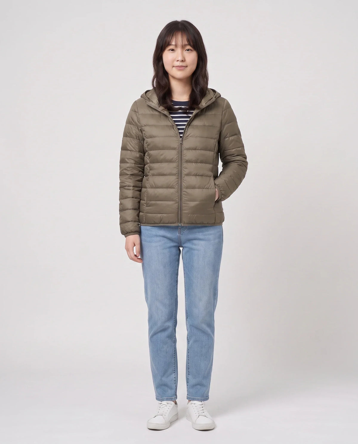 Short Ultra-Lightweight Hooded Puffer Jacket
