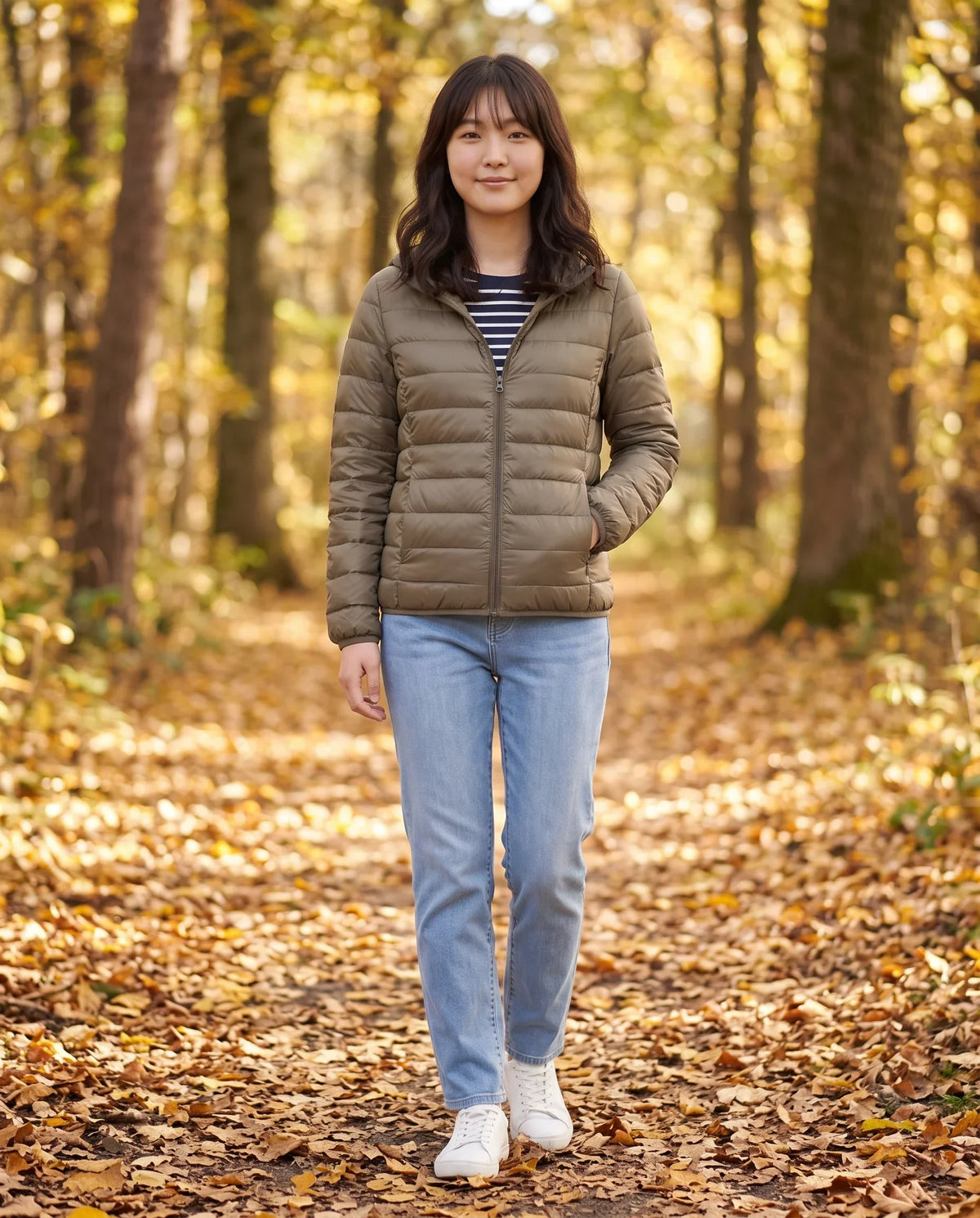 Short Ultra-Lightweight Hooded Puffer Jacket