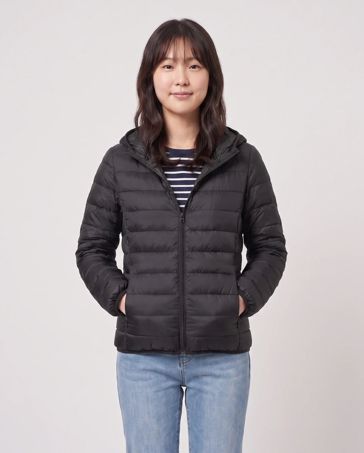 Short Ultra-Lightweight Hooded Puffer Jacket