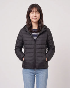 Short Ultra-Lightweight Hooded Puffer Jacket