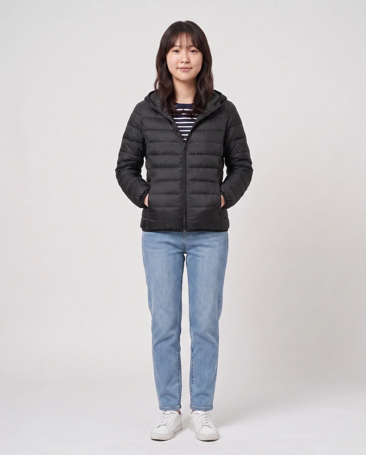 Short Ultra-Lightweight Hooded Puffer Jacket