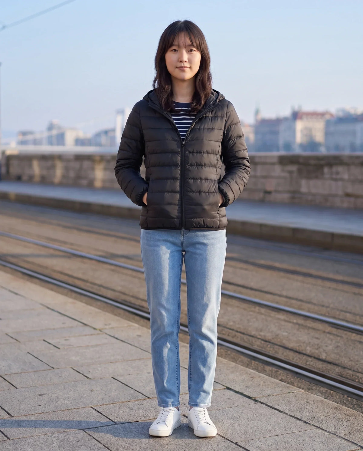 Short Ultra-Lightweight Hooded Puffer Jacket
